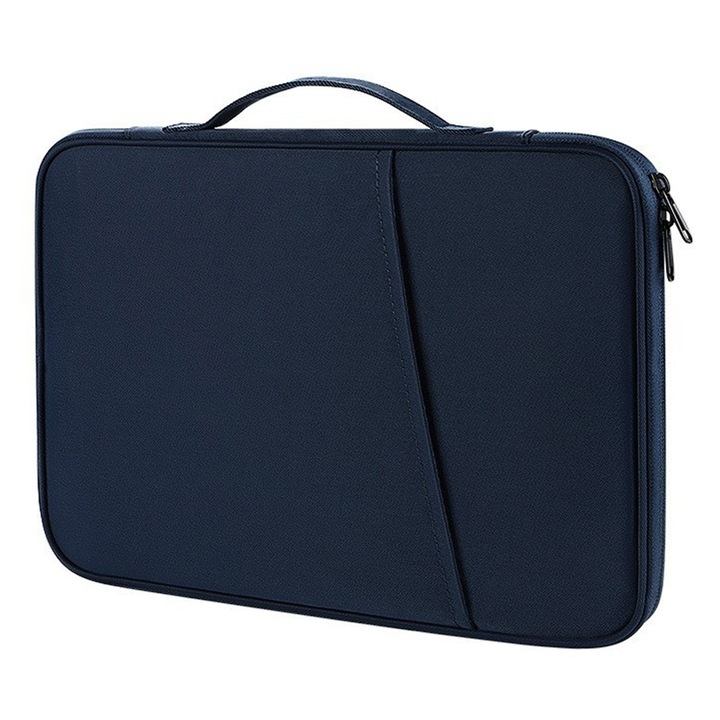 Geanta laptop nylon, impermeabila, slim, multicolor, 35x25.5x3 cm