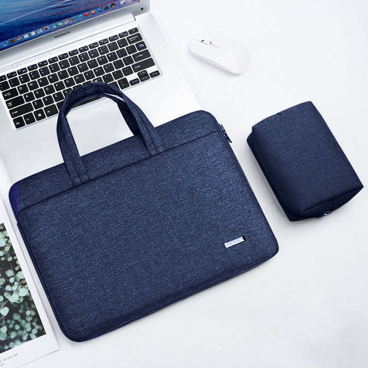 Geanta laptop din panza Oxford, Peysaitr, 35x25x3cm, impermeabila, usoara