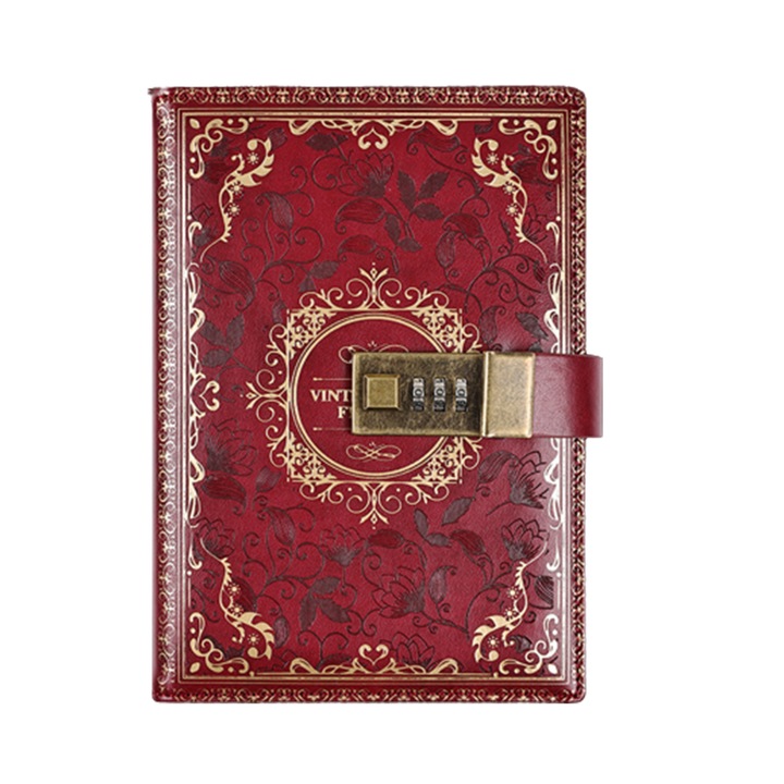 Jurnal personal cu lacat, AMRINUGL, design atractiv, piele sintetica, 19.3x13.3cm, multicolor