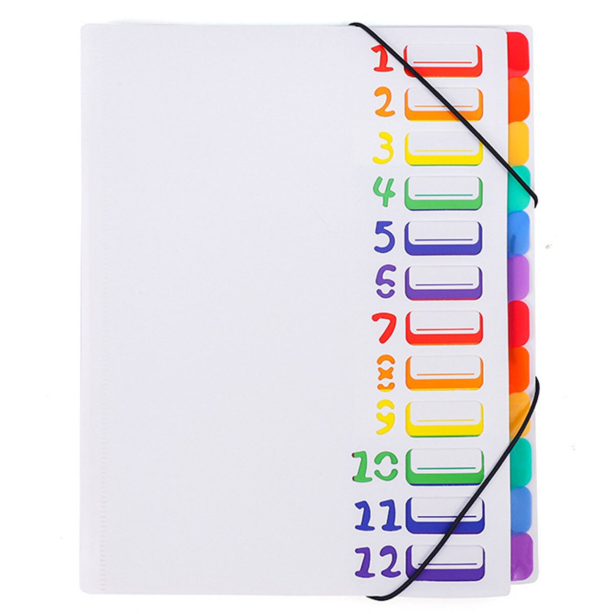 Mapa A4, BGHYHYHI, plastic, 12 straturi, multicolor, 32.2x25.5cm
