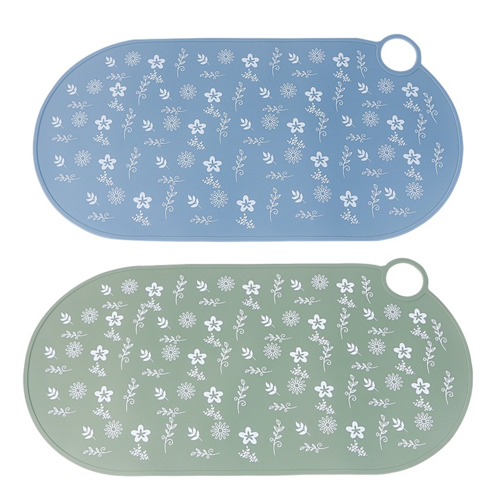 Set 2 suporturi masa din silicon HERUSI multicolor 49x24.5cm rezistente la pete antiderapante