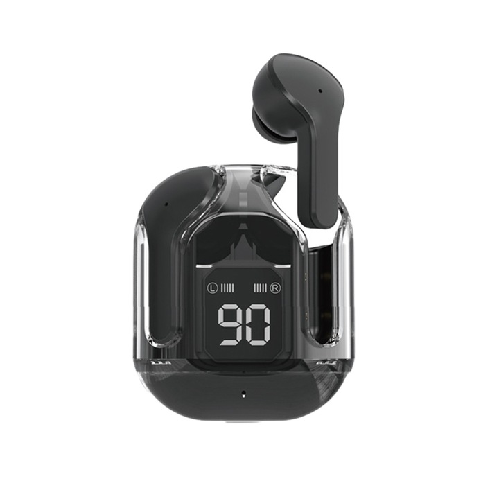 Vezeték nélküli fülhallgató, színes kristály design, sztereó hangzás, vezeték nélküli töltés, IPX4, Bluetooth 5.3