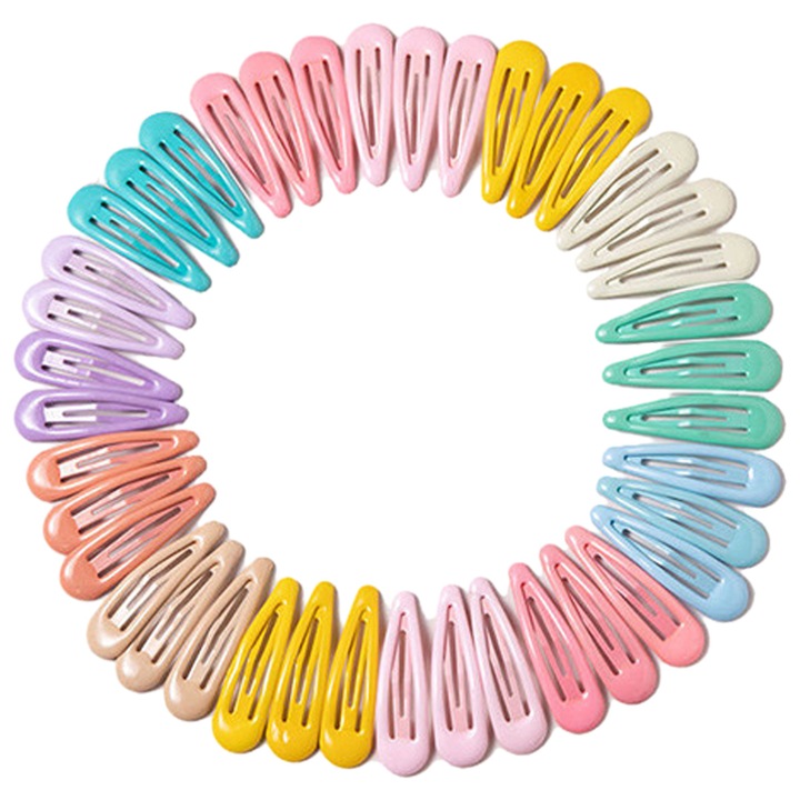 Комплект детски шноли за коса, Акрилни, Многоцветни