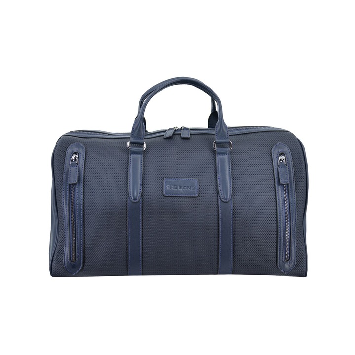 Geanta voiaj, Leather100, piele naturala, albastru