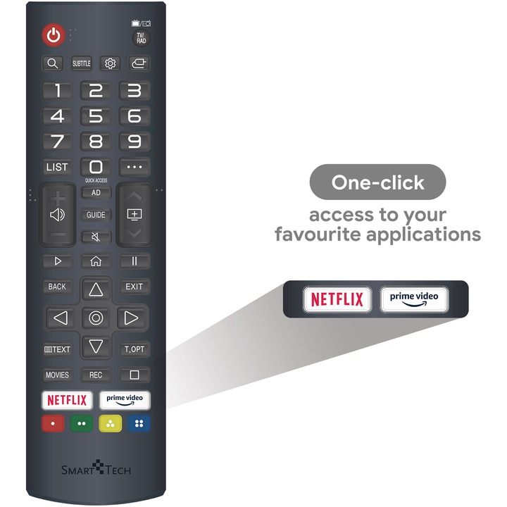 Televizor SmartTech QLED 32QW01V, 80 cm, Smart WebOS, Full HD, Clasa E