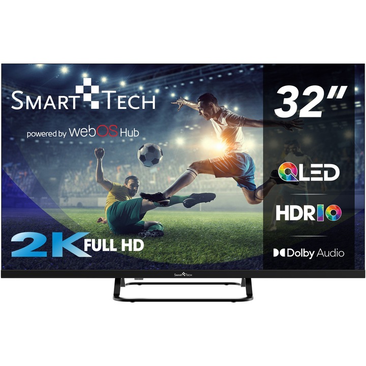 Televizor SmartTech QLED 32QW01V, 80 cm, Smart WebOS, Full HD, Clasa E