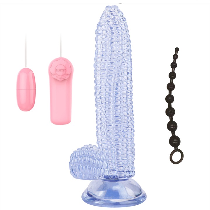 Műpénisz/anális játékkészlet, Tapadókoronggal, 16cm