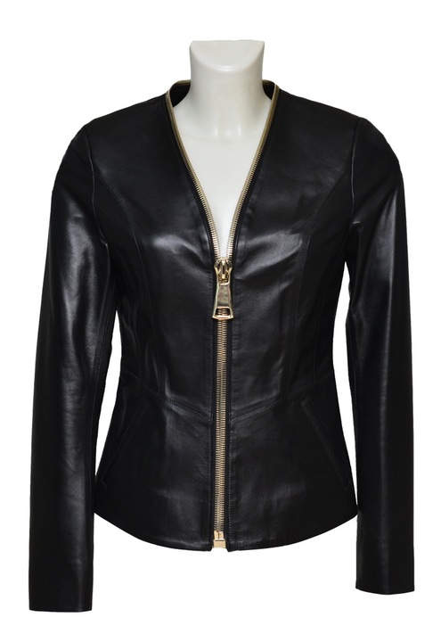 Geaca dama, Leather100, Piele naturala, Negru, 3615