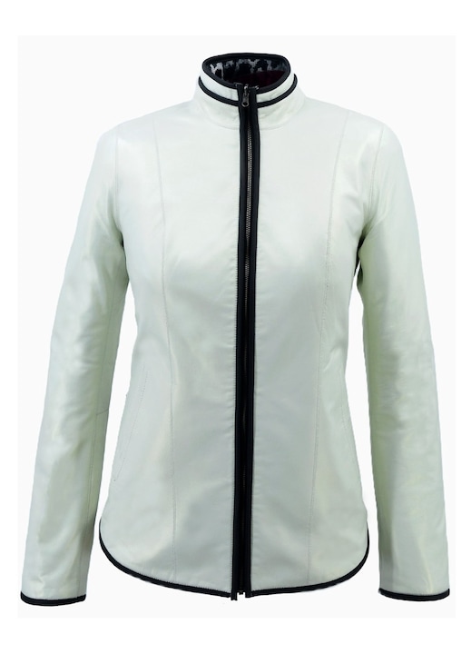 Geaca pentru dama Leather100, 07-WB-712-12404, Piele, Alb