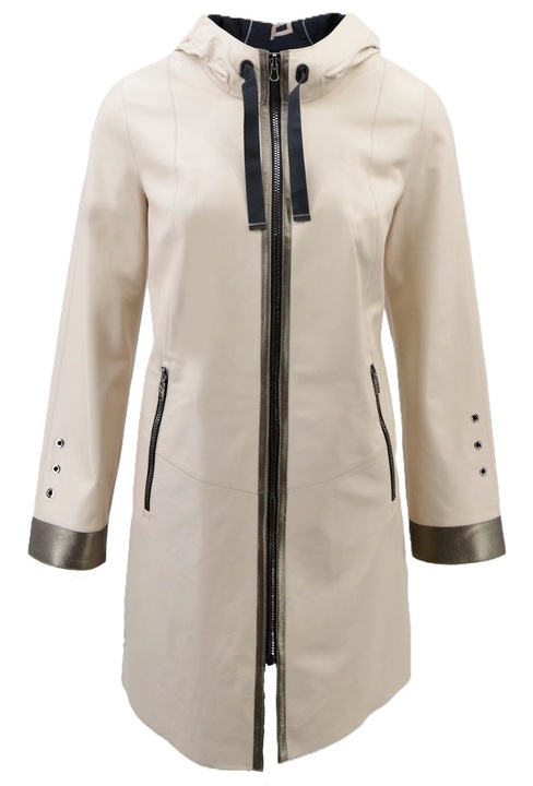 Jacheta dama 12422, Leather100, Piele naturala, Galben deschis, L INTL