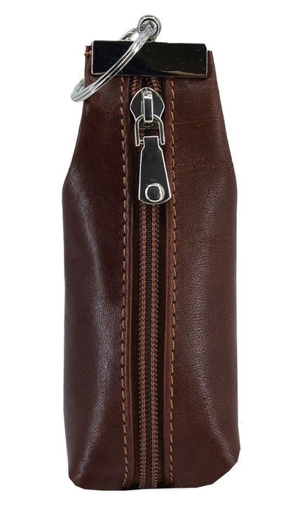 Portofel barbati, Leather100, cutie chei din piele, culoare castan, OneSize