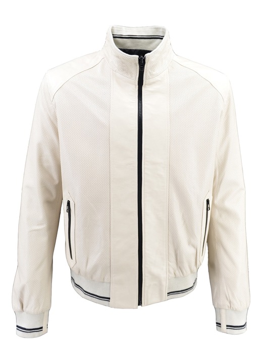 Jacheta barbati 11564, Leather100, Piele naturala, Bej