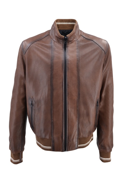 Jacheta barbati 11563, Leather100, Piele naturala, Maro