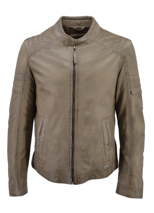 Jacheta barbati, Leather100, Piele naturala, Bej 01-M-STYLE-15