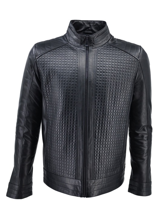 Jacheta barbati 07-ME-350, Leather100, Piele naturala, Negru