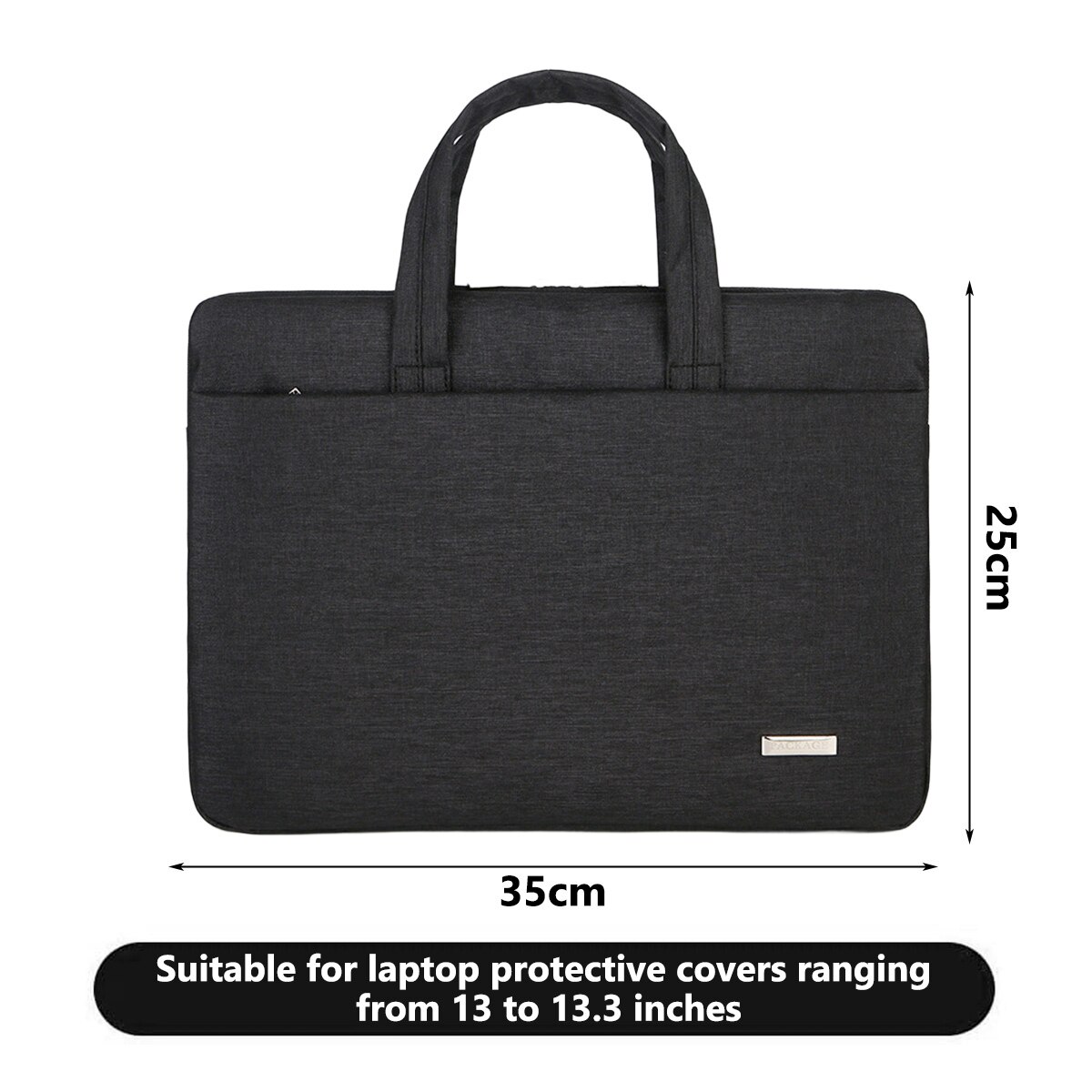 Geanta de laptop din panza Oxford, geanta de protectie pentru computer rezistenta la socuri, geanta de protectie pentru laptop la 360°, neagra