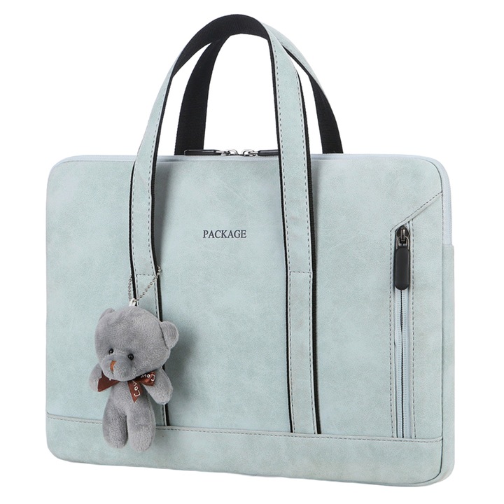 Jormftte laptoptáska, PU bőr, vízálló, könnyű kialakítás, 40x29x3,5cm