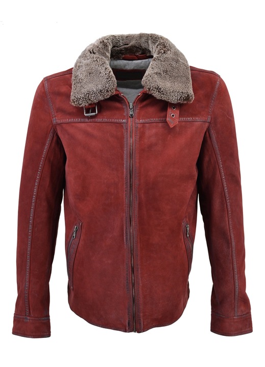 Jacheta barbati 08-M-DAKAR-E, Leather100, Piele naturala, Rosu