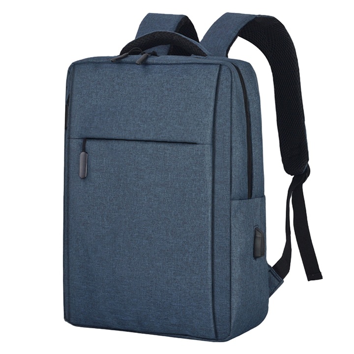 HERUSI Oxford laptop táska, fekete szürke kék, 29x41x12 cm, könnyű, ütésálló