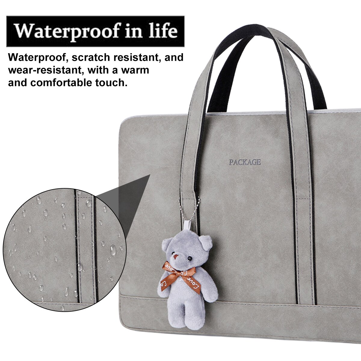 Geanta laptop BGHYHYHI, piele PU, waterproof, 40x29x3.5cm
