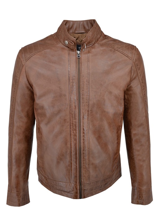 Jacheta barbati 10816, Leather100, Piele naturala, Maro