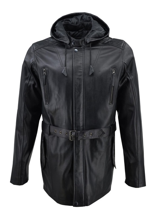 Jacheta barbati 11205, Leather100, Piele naturala, Negru