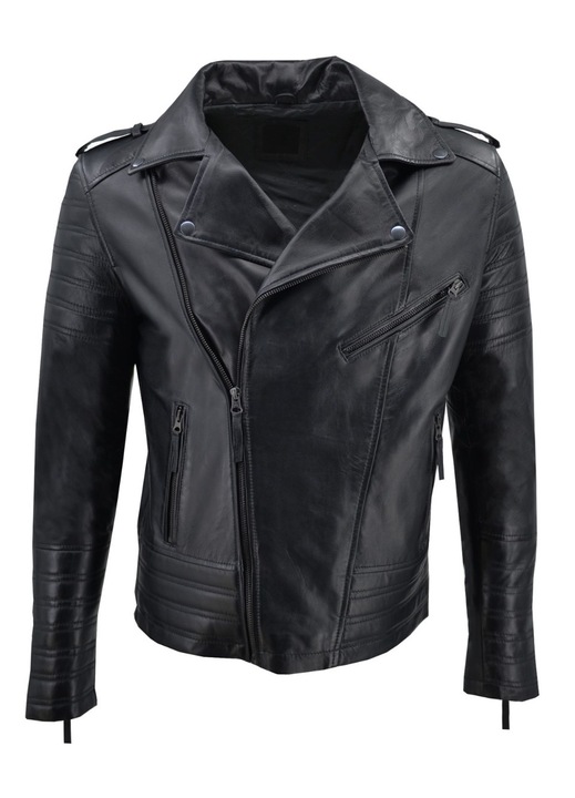 Jacheta barbati 11199, Leather100, Piele naturala, Negru