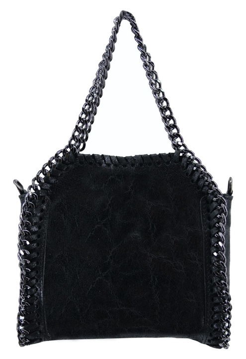 Geanta din piele pentru femei, Leather100, negru