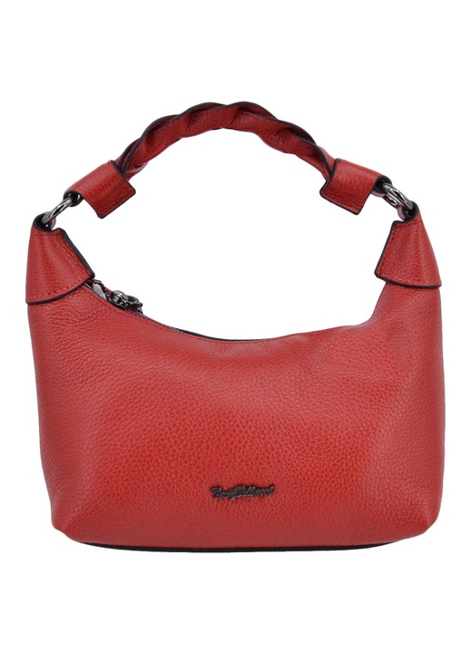 Geanta din piele pentru femei, Leather100, rosu