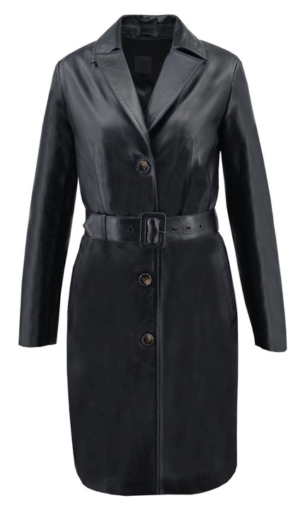 Palton pentru dama Leather100, 47S-W-2302-11294, Piele, Negru