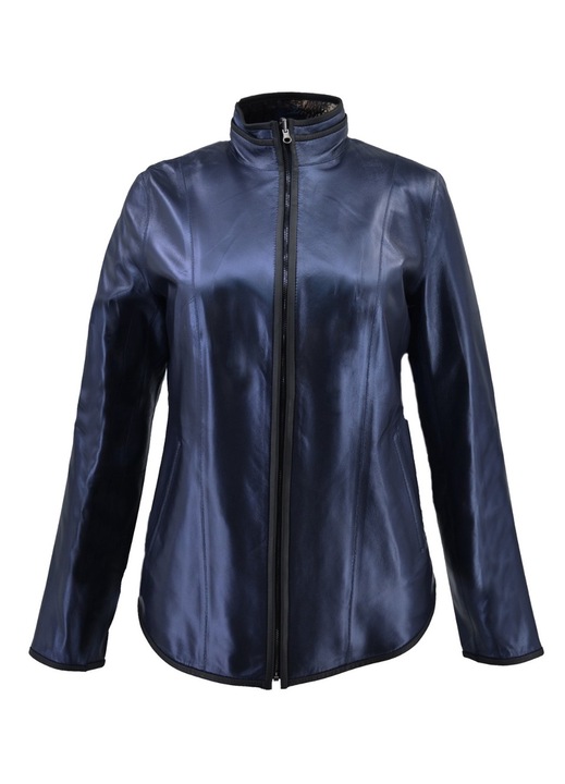 Geaca dama, Leather100, Piele naturala, Bleumarin, 11792