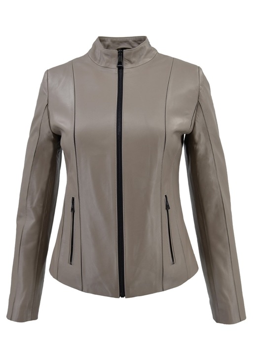 Geaca dama, Leather100, Piele Bej, Bej