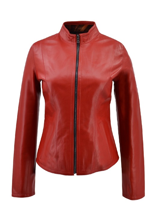 Geaca pentru dama Leather100, 07-WB-712-EC-9623, Piele, Rosu