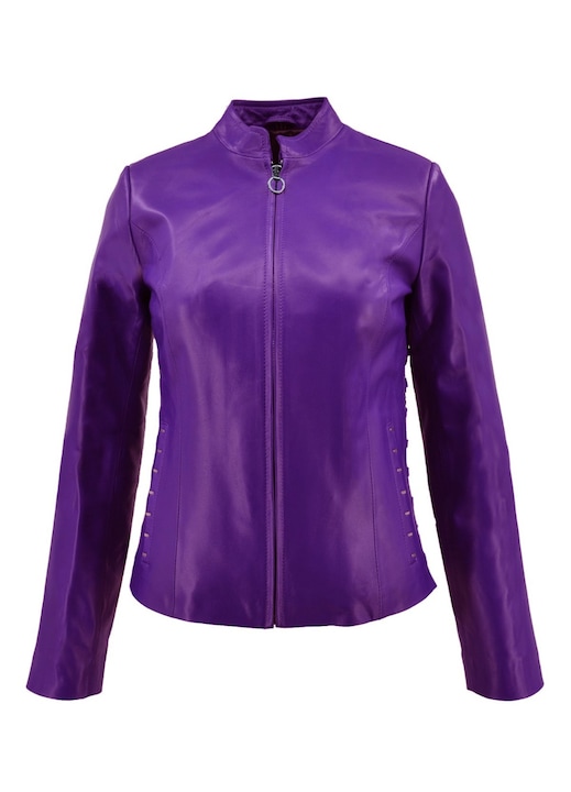 Geaca dama, Leather100, Piele naturala, Mov, 11795