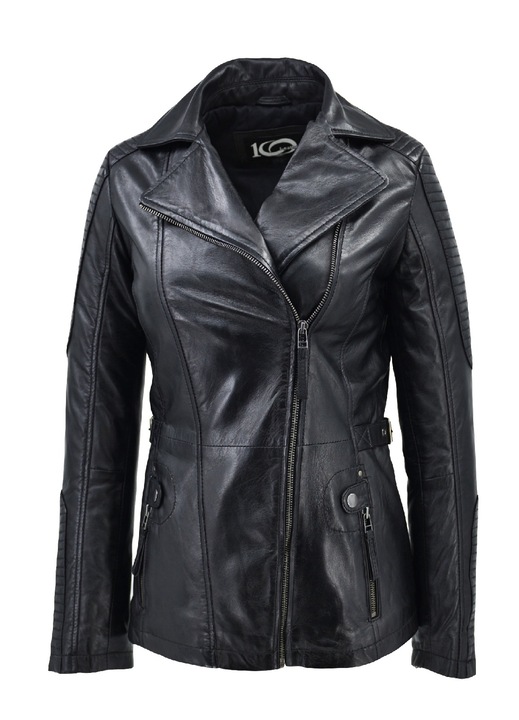 Jacheta dama Leather100 37-W-SOFIA, Negru