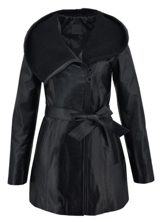 Geaca dama, Leather100, Piele naturala, Negru, 11248