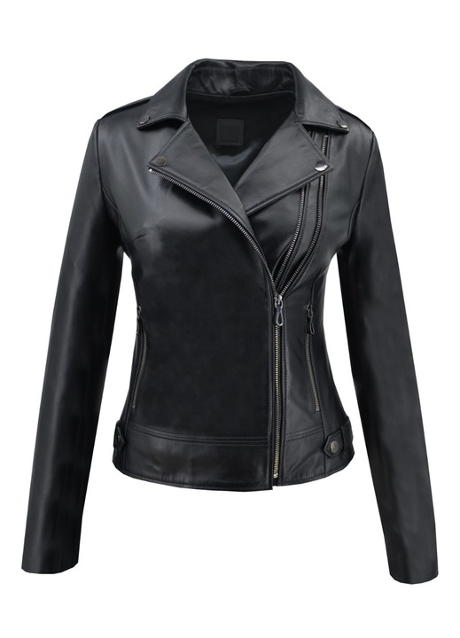Jacheta dama 11291, Leather100, Piele naturala, Negru