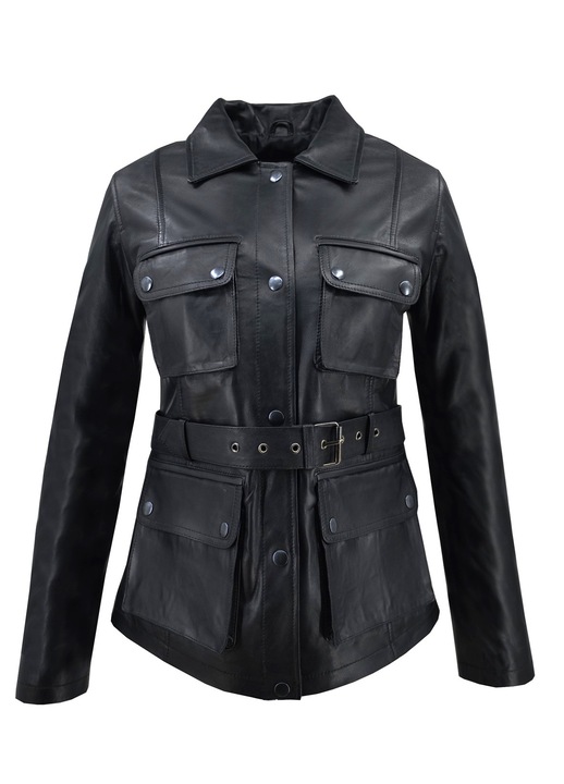 Jacheta dama 11176, Leather100, Piele naturala, Negru