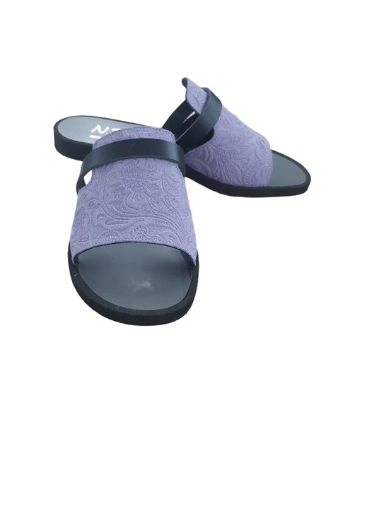 Papuci dama Leather100 piele mov lavanda