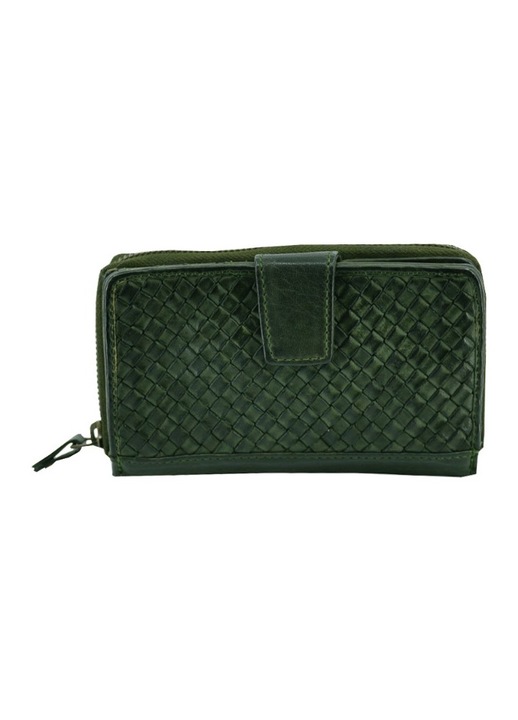 Portofel dama, Leather100, Piele, Verde, OneSize