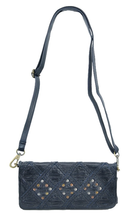 Portofel dama Leather100, piele, albastru, OneSize