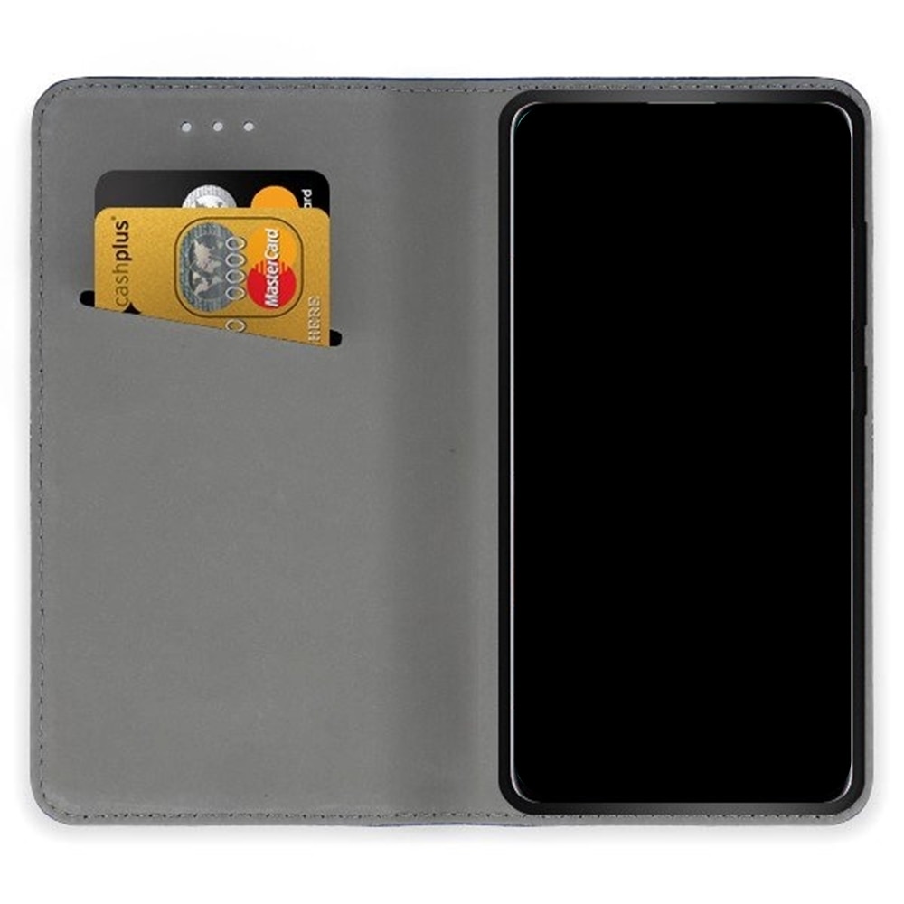 Husă de telefon compatibilă cu Xiaomi 17 - husă tip carte cu ramă magnetică din silicon, neagră