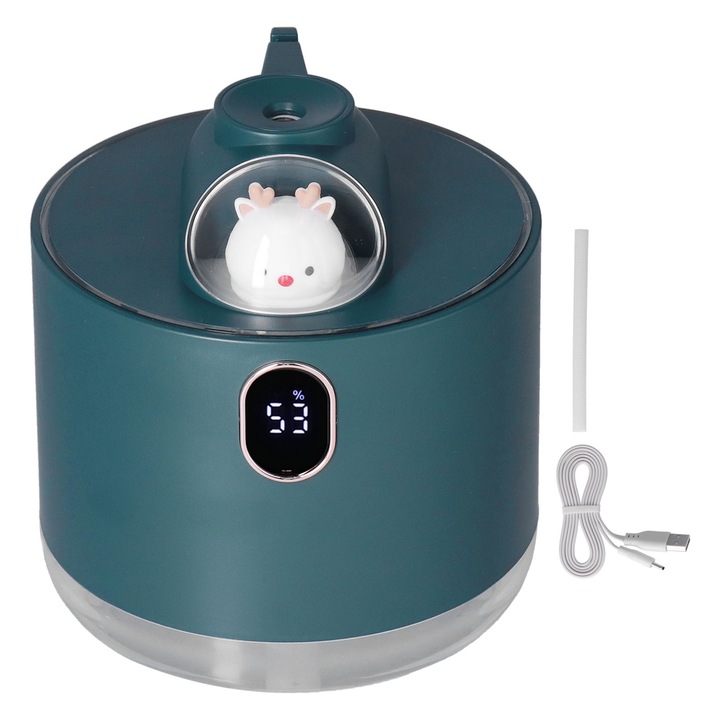 Longziming autós párásító, 500ml űrtartalom, hangulatvilágítás, ABS anyag, 440g