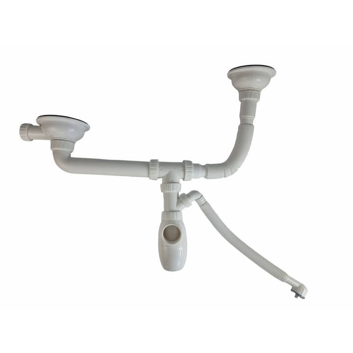 Sifon scurgere pentru chiuveta-dubla