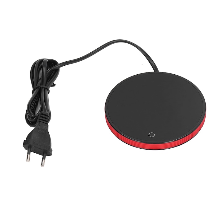 Bögremelegítő tányér, Mmgoqqt, Alumíniumötvözet / ABS, 18 W, 220V, Piros / Fekete