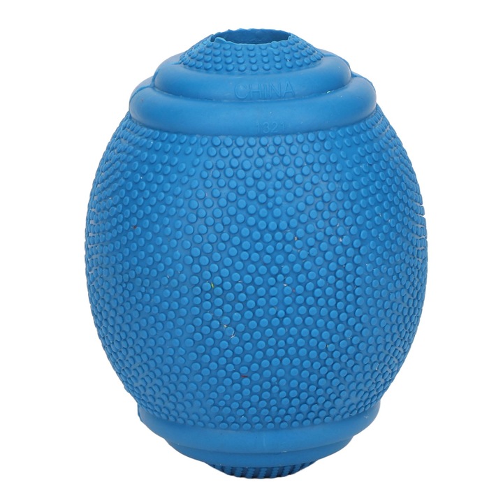 Interaktív játék kutyáknak, Jormftte, rágásálló gumi rögbi labda, piros, 10x15cm