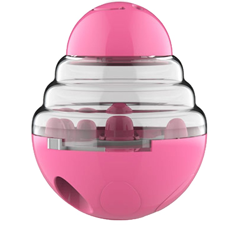 Jormftte lassú etető labda kutyáknak, interaktív design, ABS anyag, piros