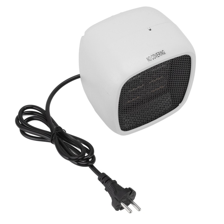 Asztali fűtőtest Ventilátor Mini hordozható elektromos fűtőtest háztartási, irodai, kis helyiségekbe, otthoni, fehér EU 220V