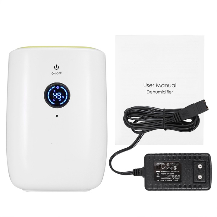 Jormftte 800ml elektromos páramentesítő, hordozható, csendes, automatikus kikapcsolással, fehér