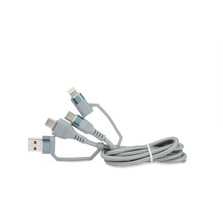 Cablu incarcare si transfer date 4 in 1, USB USB-C Lightning, 2.4A / 100w, Automax